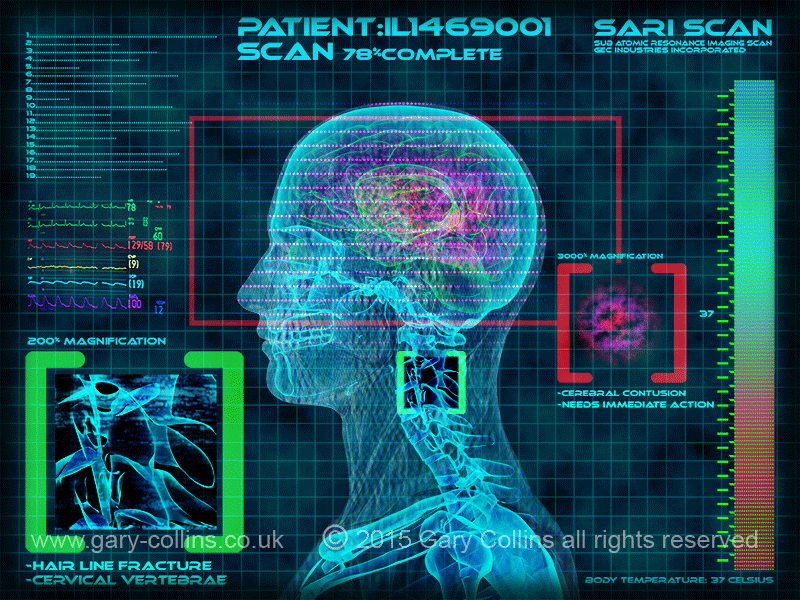 Futuristic Medical Scanner Display
